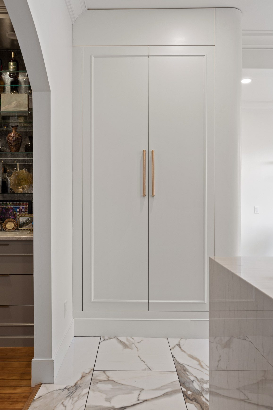 Handcrafted cabinetry detail in a furniture-grade kitchen
